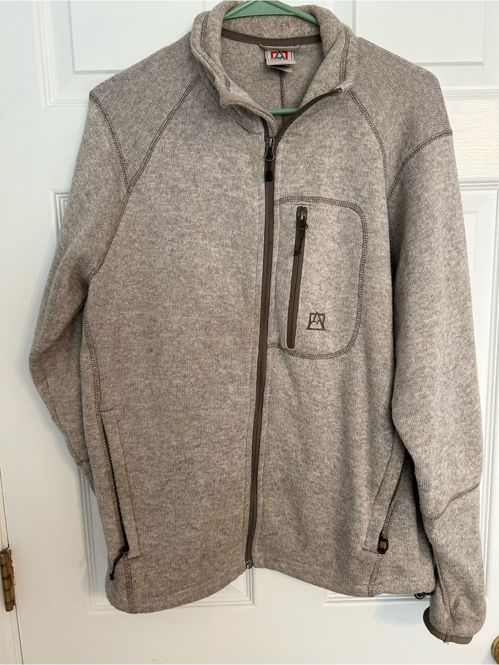 Avalanche Men's Beige Heather Full-Zip Fleece Jacket